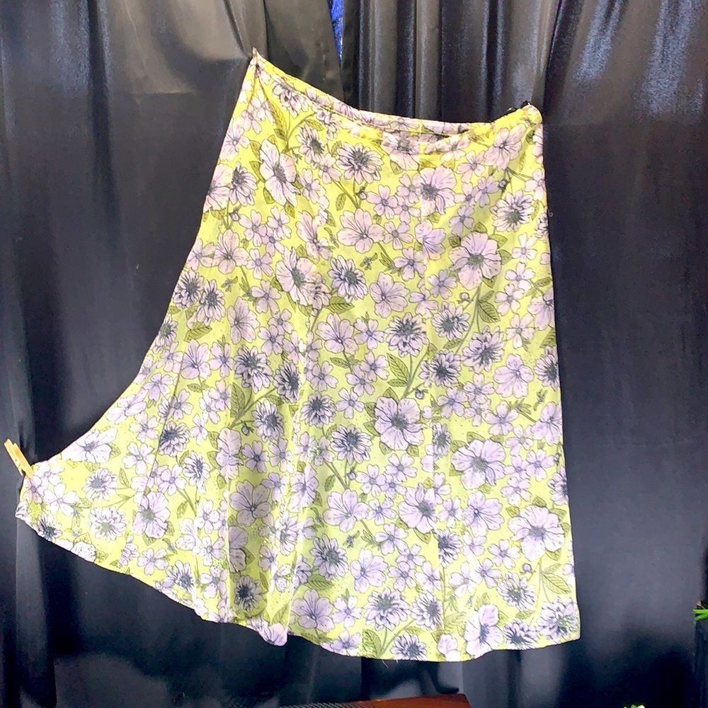 Handmade women’s sheer floral skirt plus size